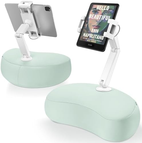 Revolutionize Your Device Experience with the Above TEK 360° Adjustable Tablet Pillow Stand – Ergonomic Bean Bag Holder for Hands-Free Use in Bed or Lap, Compatible with 4.7″ to 12.9″ Tablets and Phones, Perfect Gift for Moms – Stylish Gray Design for Enhanced Comfort and Convenience