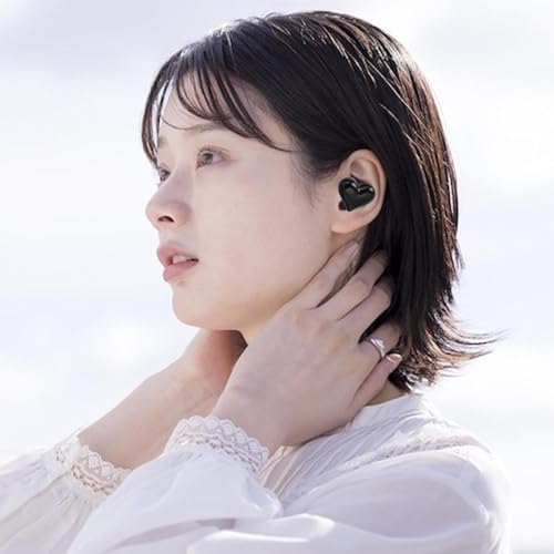Heart-Shaped Bluetooth 5.3 Earbuds for Couples – Stylish Purple Wireless Earphones with Exceptional Hi-Fi Stereo Sound, Advanced Noise-Canceling Technology, and Portable Charging Case for Active Lifestyles and Romantic Escapes
