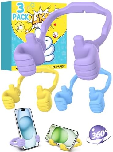 Cell Phone Holder Thumbs Up Lazy Phone Stand: 3 Pack Graduation Gifts for Teen Boys Him Kids 2025 Phone Stand for Desk Back to School Supplies Gifts for Men Birthday Funny Cool Gadgets Stuff Ideas – Enhanced Compatibility and Speed