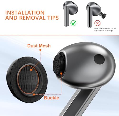 Premium Comfort Hybrid Memory Foam & Silicone Ear Tips for Samsung Galaxy Buds3 Pro – Double-Layer Anti-Slip Design Ensures Noise Isolation, Perfect Fit for Charging Case, 3 Pairs (Black Orange, Size L) – Transform Your Audio Experience with Superior Sound Quality and All-Day Comfort