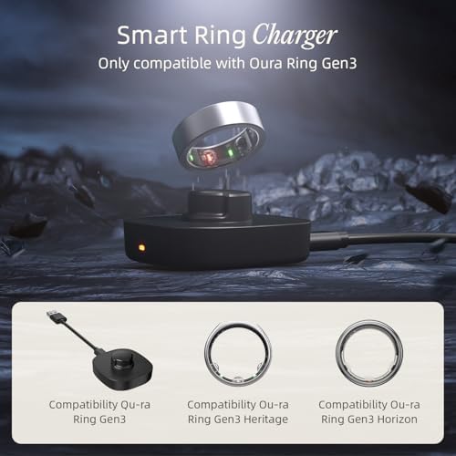 Oura Ring Gen3 Charger Size 9 – Fast, Safe USB-C Dock with Built-in Protection | Compact Travel-Friendly Design for Smart Rings | Ideal for Horizon and Heritage Models | Charges in 30-80 Minutes for Up to 7 Days of Use | Essential Accessory for On-the-Go Lifestyle