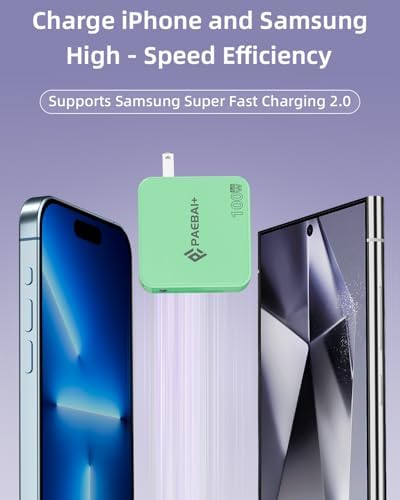 Ultimate PAEBAI+ 100 W USB-C Ga N Fast Charger: Compact, Foldable Wall Adapter for Mac Book Pro, i Phone 15/16, and Diverse USB-C Devices – 6.6 ft Durable Type-C Cable for Rapid Charging – Unmatched Versatility and Safety Features for Efficient On-the-Go Power Solutions