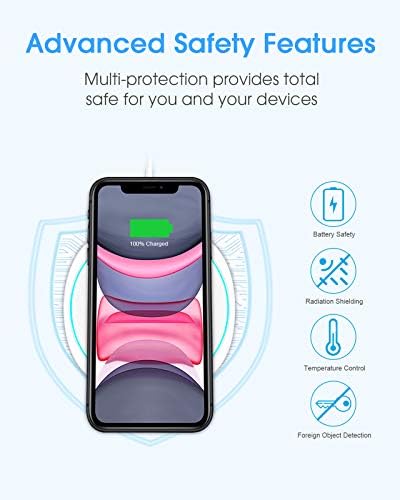 NANAMI Dual Pack Fast Wireless Charger – Qi Certified 10 W Charging Pad for i Phone 15/14/13/12/SE 2020/11 Pro & Samsung Galaxy S25/S24/S23/S22/S21/S20/Note 20 – Effortless Device Compatibility & Enhanced Speed for Air Pods Pro/3/2 – Sleek, Portable Design with Non-Slip Surface for Uninterrupted Charging