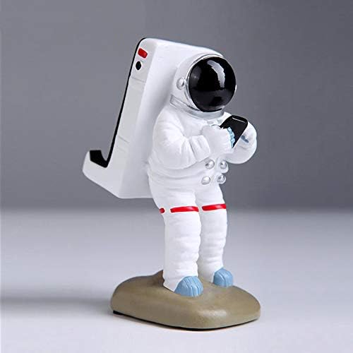 Charming Astronaut Resin Phone Stand – Durable Desktop Holder for i Phones, Androids & Tablets – Universal Compatibility with Non-Slip Base for Effortless Hands-Free Viewing – Quirky Décor for Home & Office – Perfect for Video Calls and Streaming Sessions
