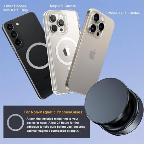 Revolutionize Your Car Experience with the 360° Adjustable Anti-Shake Electric Suction Cup Phone Mount – Perfect for Mag Safe i Phone 16, 16 Pro Max, 15, 14, and 13 – Hands-Free Vlogging and Travel Essential with Superior Stability and Magnetic Grip