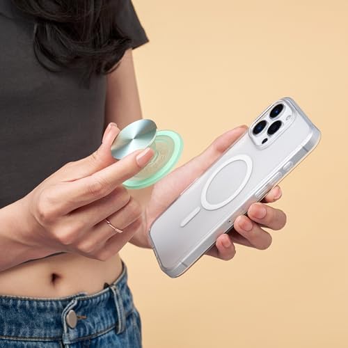 Stylish Dusty Rose Magnetic Phone Grip & Stand for i Phone Mag Safe – Secure Pop Socket with Kickstand for Effortless Hands-Free Viewing and Seamless Wireless Charging – Enhance Your Mobile Experience with Chic Functionality and Personalization Options
