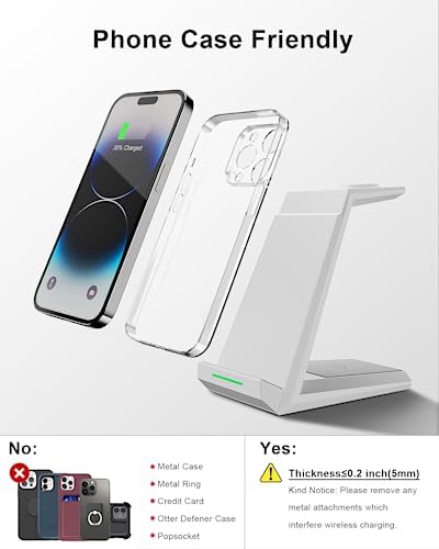 Ultimate 3-in-1 Wireless Charging Station for Apple Devices – Fast Charging Dock for i Phone 16/15/14/13/12/11 Pro Max Plus with Apple Watch Series 8/7/SE/6/5/4/3/2 and Air Pods Pro/3/2 – Includes 5 ft Cable & Adapter for Optimal Performance and Enhanced Compatibility – Sleek Design for Home, Office, and Travel – Elevate Your Charging Experience with Clutter-Free Convenience and Rapid Power Solutions