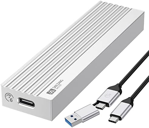 Ultra-Fast SAN ZANG MASTER M.2 SATA SSD Enclosure – USB C 3.1 Gen2 to SATA 3.0 Converter for Enhanced External Storage | Supports NGFF SATA B-Key (B&M Key) SSDs | High-Speed Data Transfers Up to 6 Gbps | UASP & TRIM Compatible | Compact & Durable Design for Ultimate Portability