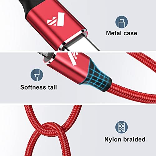 Aiminu 6 ft USB C to Lightning Cable 2-Pack – Rapid Charging Solution for i Phone 13, 12, 11 Pro Max, and More – MFi Certified Braided Type C Charging Cord for Enhanced Durability and Compatibility – Perfect for Fast Power Delivery up to 20 W