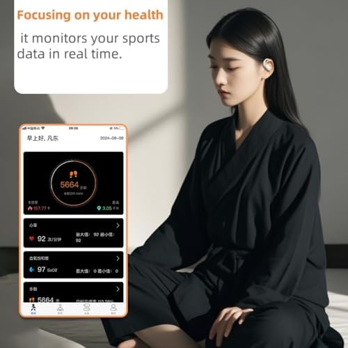 Open-Ear Wireless Fitness Earbuds for Mindful Meditation and Enhanced Wellness – Real-Time Heart Rate & Sp O2 Monitoring, IPX5 Waterproof for Active Lifestyles, Secure Fit for Running and Yoga, Compatible with Multiple Devices, Sleek White Design – Transform Your Relaxation Journey