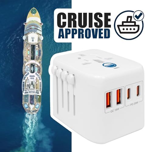 Ultimate Cruise Power Strip with 3.3 ft Extension Cord & Fast Charging USB Ports – Non-Surge Design for Seamless Connectivity on Carnival, Princess & Major Cruise Lines (2025/2026) – Essential Travel Accessory for All Devices