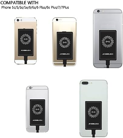 ANGELIOX Premium Fast Wireless Charging Pad with Integrated Receiver – Effortless Cord-Free Solution for i Phone Models 5 to 7 Plus, Enhance Device Durability and Streamline Your Charging Experience with Modern Elegance