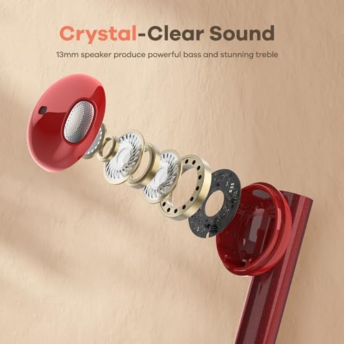 Foxeye Bluetooth 5.4 Advanced Noise Cancelling Earbuds – Ergonomically Designed Wireless Headphones with Touch Controls for Ultimate Comfort and Seamless Connectivity, Ideal for Active Lifestyles and Daily Travel, Compact Charging Case for Enhanced Portability and Quick Access