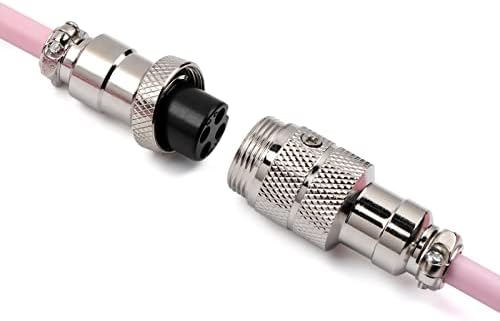 Transform Your Gaming Experience with the EPOMAKER Mix 1.8 m Coiled USB C to USB A TPU Keyboard Cable – Detachable Metal Aviator for Ultimate Customization, Sleek White Design for Enhanced Aesthetics, and Superior Performance for Mechanical Gaming Keyboards