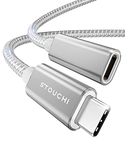 Stouchi 6.6 FT USB-C Extension Cable – Type C 3.1 Male to Female, Ultra-Fast Charging & Data Transfer for PSVR2, Galaxy S23, i Pad Mini/Pro, Mac Book Air M1/M2, and Mag Safe – Enhanced Connectivity & Durability for Gaming and Streaming