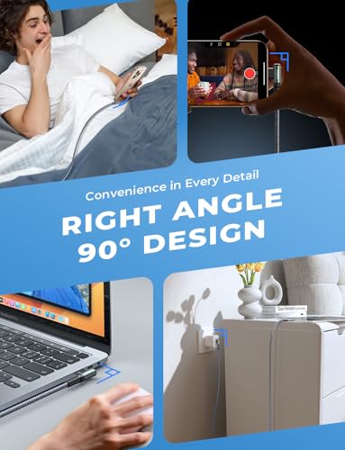 Optimize your charging setup with the AINOPE 240 W USB C to USB C Cable, a 6-foot powerhouse engineered for ultimate speed and flexibility. Featuring a right-angle connector, this fast charging cable is perfect for gaming or multitasking without the clutter of tangled cords. Compatible with the latest devices, including i Phone 16 Pro Max, i Phone 15, Mac Book Air/Pro, i Pad Pro, Samsung Galaxy, and Pixel, it delivers an impressive 240 W power output for rapid charging. The dual-pack offers exceptional value, ensuring you have a reliable charging solution wherever you go. Built with premium materials for durability, the sleek grey and blue design enhances your tech aesthetic while providing long-lasting performance. Elevate your device charging experience with this versatile cable, designed for both home and office use, while ensuring seamless connectivity across all your electronics.