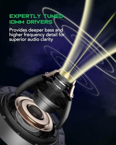 Elevate Your Gaming Experience with Black Shark Wireless Gaming Earbuds – Hi-Fi Stereo Sound, IPX5 Waterproof Design, Noise-Cancelling Microphone, and Quick Charging Case for Ultimate Convenience and Performance on i Phone & Android Devices