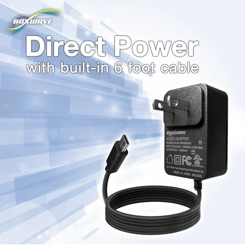 Box Wave 15 W Wall Charger for Cintwor RG35 XX Pocket Retro Handheld Console – Rapid Charge with 6 ft Built-In Cable for Extended Reach and Enhanced Compatibility, Perfect for On-the-Go Gamers