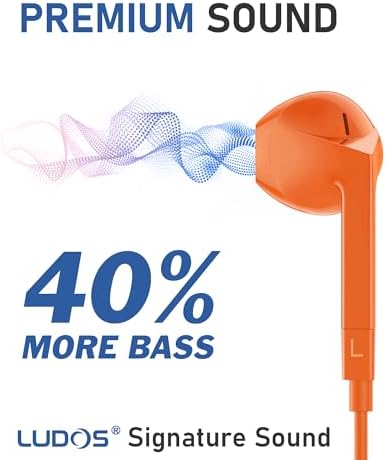 LUDOS FEROX USB-C Earbuds – Premium Wired Headphones for i Phone 16 & Samsung Galaxy Series, Featuring Exceptional Audio Clarity & Deep Bass, Ergonomically Designed for All-Day Comfort, Tangle-Free Cable for Streamlined Use, Supported by an Impressive 5-Year Warranty, Eye-Catching Vibrant Green Finish – Elevate Your Sound Experience for Music Lovers and Gamers Alike