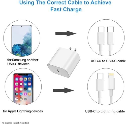 High-Speed i Phone Charging Solution: 10 ft USB C to Lightning Cable with Compact Type C Wall Adapter for Effortless Power Boosting – Perfectly Compatible with i Phone 14 Pro Max, 14 Plus, 14, 13, 12 Mini, 11, XS Max, XR, and i Pad – Durable, Portable, and Ideal for Active Lifestyles