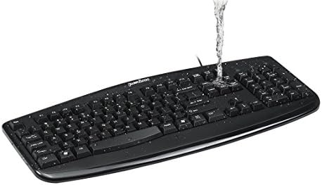 Durable & Washable Perixx PERIBOARD-517 Wired USB Keyboard – IP65 Certified, Ergonomic Design for Home & Office Use, Enhanced Compatibility with Windows & mac OS, Ideal for Quick Cleaning and Hygiene