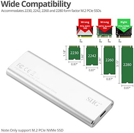 Revolutionize Your Data Storage with the SIIG USB C NVMe SSD Portable Enclosure – Achieve 10 Gbps Transfer Speeds & Seamless Compatibility for Windows/Mac OS with Tool-Free Design for Effortless Setup and Enhanced Mobility