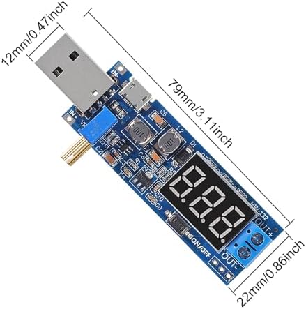 Versatile 6-Piece USB DC-DC Adjustable Power Supply Module – Efficient Step Up/Down Voltage Converter (1.2 V to 24 V) with Enhanced Compatibility for 3.5 V to 12 V Inputs – Optimal Boost Buck Converter for Electronics Projects and DIY Applications