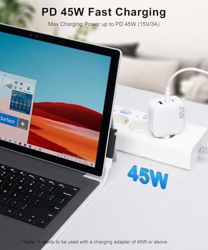 Elevate Your Microsoft Surface Charging Experience with Our 45 W PD USB-C Magnetic Adapter – Fast, Reliable Power for Pro7/6/5/4, Laptop 3/2/1, Surface Book & Go – Compact Design for On-the-Go Convenience and Enhanced Device Compatibility
