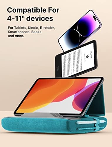 JSAUX Multi-Angle Tablet Pillow Stand – Ergonomic Holder for i Pad, Kindle & Smartphones, 4-11″ Devices in Navy Blue – Ultimate Comfort for Hands-Free Viewing on Bed, Lap or Desk, Ideal for Movies, Reading & Video Calls