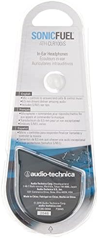 Audio-Technica ATH-CLR100 i SWH Sonic Fuel In-Ear Headphones – Premium Wired Earbuds with In-Line Mic for Hands-Free Calls, Superior Comfort, and Rich Sound Quality in White – Ideal for Daily Use, Travel, and Workouts