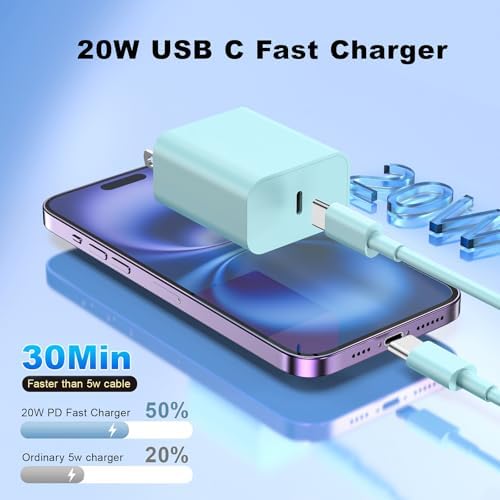 Premium 3-Pack 10 FT USB-C to USB-C Charging Cables – 60 W Fast Charge for i Phone 16 & 15, Samsung Galaxy S24/S23, i Pad Pro – Durable & Stylish in Purple, Pink, and Blue – Ultimate Compatibility for Multi-Device Charging Solutions