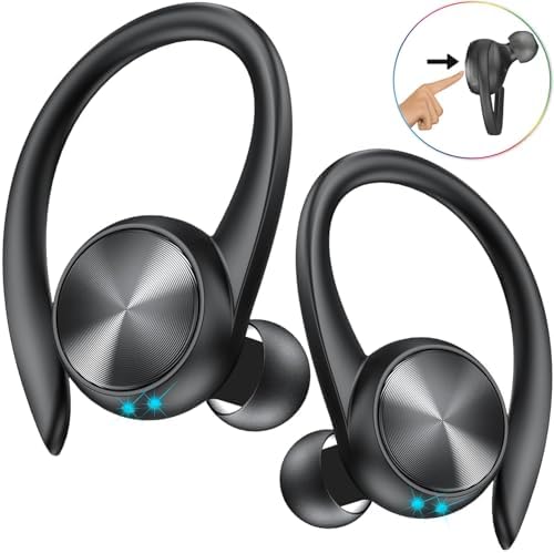 Elevate Your Audio Experience with Game Xtrem Bluetooth 5.3 Wireless Earbuds – Unmatched 60-Hour Battery Life, Deep Bass Sound for Total Immersion, and IPX7 Waterproof Design – Tailored for Active Lifestyles with Secure Over-Ear Hooks for Ultimate Stability and Enhanced ENC Microphone for Clear Calls – Ideal for Fitness Enthusiasts, Runners, and Daily Use.