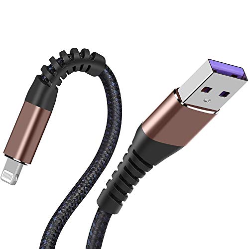 MFi Certified 16 ft Lightning Cable – 2 Pack Extra Long i Phone Charger for Ultimate Charging Flexibility, Fast Data Transfer, Durable Braided Design, Compatible with i Phone 12/11/11 Pro/11 Max/X/XS/XR/XS Max/8/7/6/5 S/SE and i Pad Mini/Air – Enhanced Performance in Blue