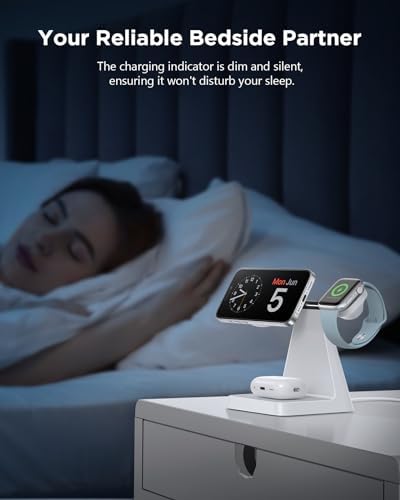 Revolutionize Your Charging Experience with the 3 in 1 Magnetic Wireless Charger – Fast, Compatible, and Space-Saving Solution for Smartphones, Smartwatches, and Earbuds