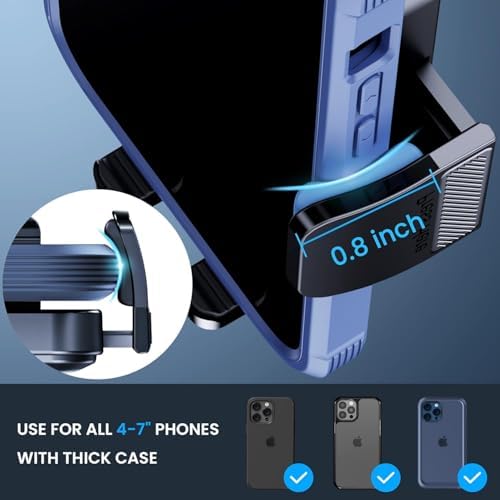 Universal Car Phone Mount: Hands-Free Adjustable Holder for Safe Driving – Secure Air Vent Smartphone Stand for i Phone & Android – 360-Degree Rotation for Optimal Viewing and Easy Access – Durable Lightweight Design for All Vehicles