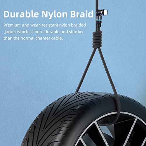 Ultimate 5-Pack Magnetic Charging Cable Set with 360° & 180° Rotating Connectors – Durable Nylon-Braided Design for Fast Charging of Type C, Micro USB & i Phone Devices in Multiple Lengths (1.6 FT, 3.3 FT, 6.6 FT) – Perfect for Home, Office & Travel Convenience