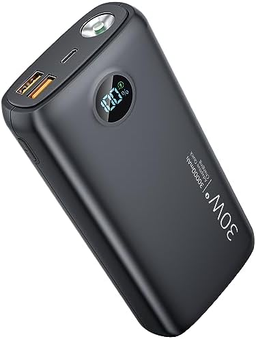 High-Capacity 30,000 m Ah Portable Power Bank with Fast Charging Technology – Multi-Device USB-C Charger for i Phone, Samsung Galaxy, LG & More – Built-in LED Display and Flashlight for Ultimate Convenience – Sleek Black Design for On-the-Go Power Solutions