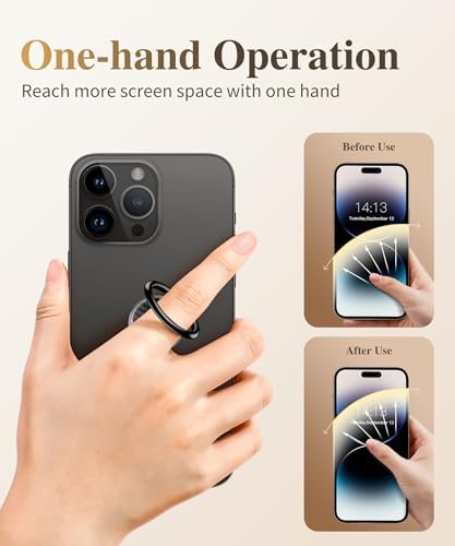 GVIEWIN Stylish Marble Phone Ring Holder with 360° Rotation for Ultimate Grip and Kickstand Functionality – Compatible with i Phone 16 Pro Max, 15 Plus, 14, 13, 12 Series & Galaxy S25/S24 Ultra – Elegant Flowing Sakura Design for Enhanced Safety and Usability