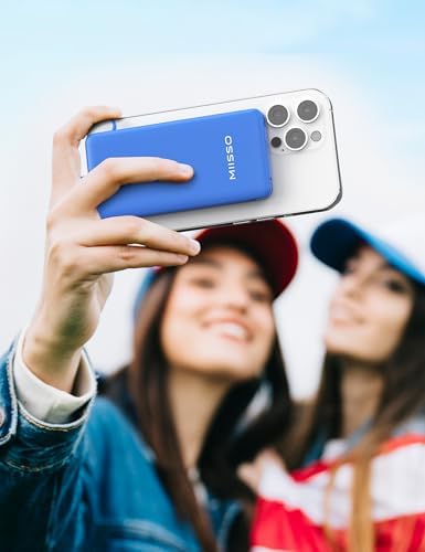 miisso 10000 m Ah Ultra-Slim Portable Power Bank with Integrated Charging Cables – Multi-Device USB-C Travel Charger for i Phone & Samsung – Compact, Lightweight Battery Pack Designed for Maximum Portability and Efficiency