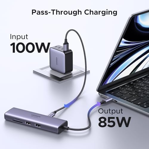 UGREEN Revodok 7 in 1 USB C Hub – Ultimate Connectivity Solution with Gigabit Ethernet, 4 K@60 Hz HDMI, 100 W PD Charging & Multi-Device Compatibility for Mac M1/M2/M3, i Phone 15 Pro, i Pad & Steam Deck – Elevate Your Tech Experience!