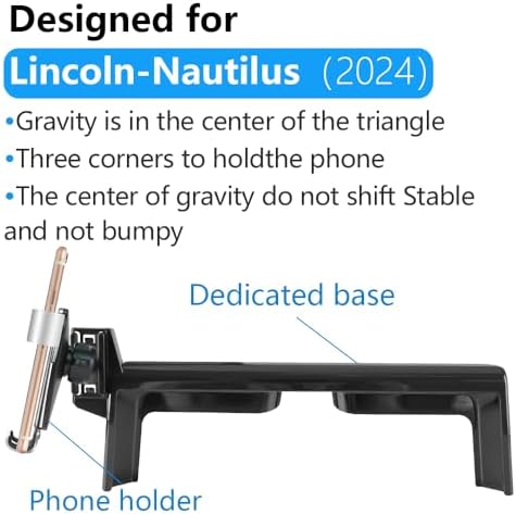 Premium Car Phone Holder for Lincoln Nautilus 2024-2026 – Ultimate Mobile Cradle with Enhanced Compatibility, Hands-Free Navigation, and Fast Charging – Secure and Adjustable Auto Interior Accessory for Seamless Driving Experience