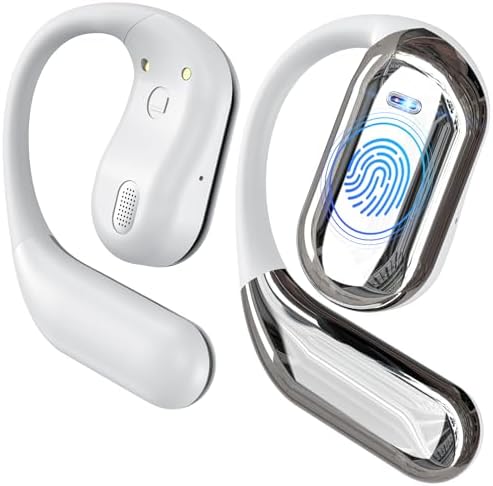 EUQQ Bluetooth 5.4 Open Ear Sport Earbuds – 50 Hours of Playtime, Ergonomically Designed for Secure Comfort, Built-in Microphone for Superior Call Clarity, LED Charging Case for On-the-Go Convenience, Perfect for Active Lifestyles and Daily Use