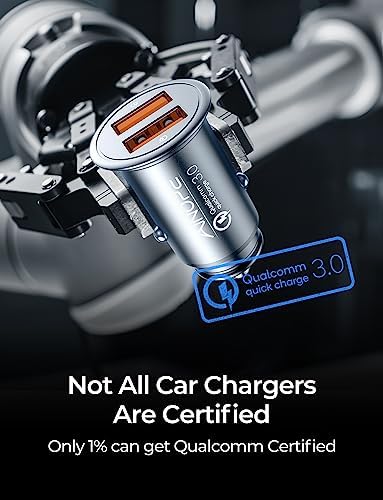 AINOPE 45 W Dual USB Fast Car Charger – Premium All-Metal Quick Charge Adapter for i Phone 11-16 & Samsung Galaxy S21-S24 – Ultra-Durable Design for Rapid On-the-Go Charging – Perfect for Daily Commutes and Long Road Trips