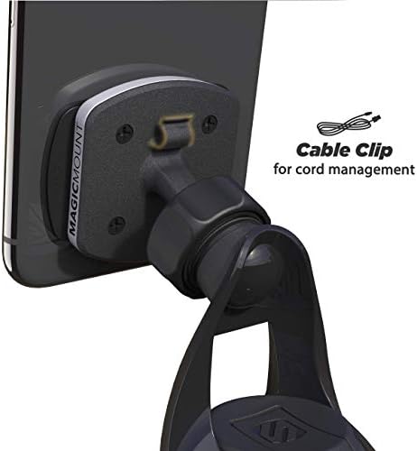 Scosche Magic Mount Pro Suction Cup Phone Holder – 2-Pack Magnetic Car Dashboard & Windshield Mount for i Phone, Galaxy & Android Smartphones – Enhanced Stability, 360-Degree Rotation & Sleek Black/Silver Design for Optimal Accessibility & Safety