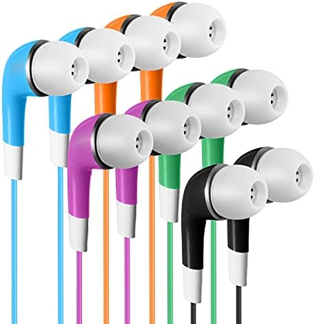 Colorful Bulk Kids Earbuds – 100 Pack Individually Packaged Classroom Earphones for Students, Libraries & Hospitals – Comfortable Fit, Enhanced Device Compatibility, Perfect for Group Learning Activities