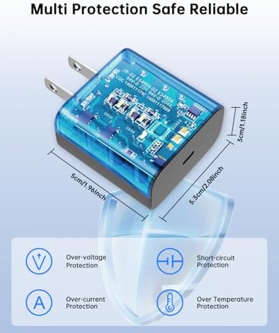 Dual-Pack 45 W USB C Fast Charger for Samsung Devices – Lightning-Fast Charging with 6 FT Type C Cables for Galaxy S25 Ultra/S24/S23/Z Fold 5/Z Flip 5 – PPS Technology for Enhanced Power Delivery – Compact, Reliable, and Portable Charging Solution