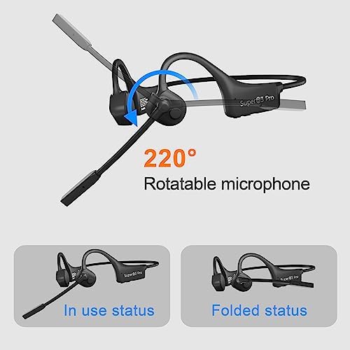 Ultra-Lightweight Bone Conduction Bluetooth Headphones – Waterproof Open-Ear Design for Enhanced Awareness and Comfort – Ideal for Sports, Workouts, and Hands-Free Calls with Crystal Clear Audio – Multi-Device Connectivity and Durable Performance for Active Lifestyles