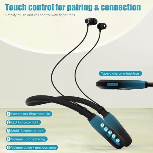 Lecefty Wireless Neckband Headphones – 200-Hour Waterproof Bluetooth Earbuds with Premium Balanced Armature Sound, Hands-Free Calling, Lightweight Comfort for Sports and Outdoor Use – Stylish Silver Finish for Everyday Adventures