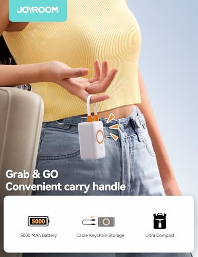 Revolutionary 3-in-1 Magnetic Power Bank: 18 W Fast Wireless Charger for Apple Watch, i Phone & Samsung – 5000 m Ah Portable Charger with Integrated Cable in Elegant White for Ultimate On-the-Go Energy Solution and Seamless Device Compatibility