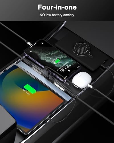 Revolutionize Your Tesla Model 3 and Model Y with Our Waterproof USB Hub – Fast Charging Docking Station for 2021-2024 Models, Multi-Port Design for Effortless Device Connectivity, Perfect Fit for Center Console (Excludes Model 3 2024) – Superior Durability and Seamless Power Solutions for Tesla Enthusiasts